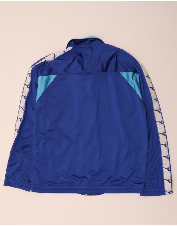Diadora Mens Graphic Tracksuit Top Jacket UK 44 XL Blue Colourblock