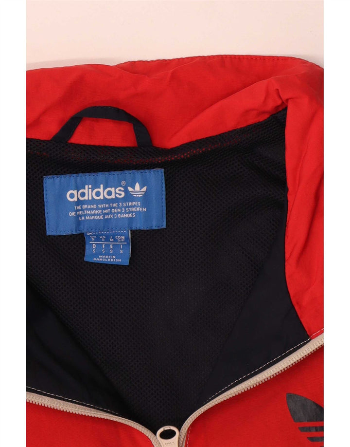 Adidas Mens Graphic Tracksuit Top Jacket Small Navy Blue Colourblock
