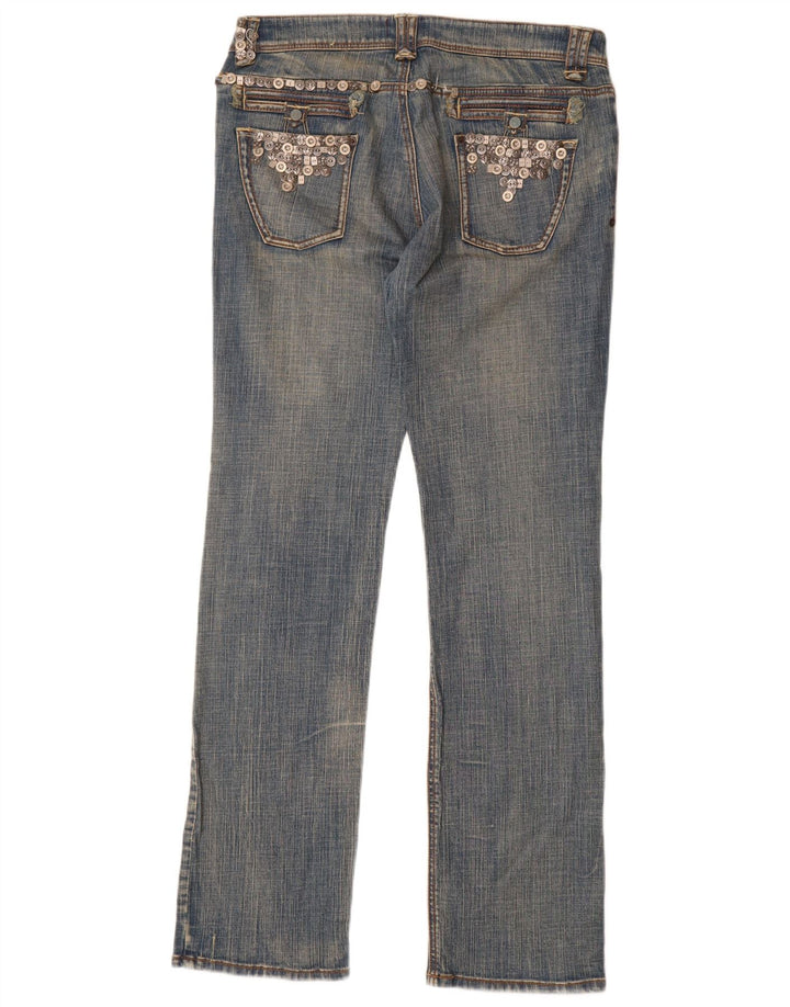 Rifle Womens Straight Jeans W31 L34 Blue Cotton