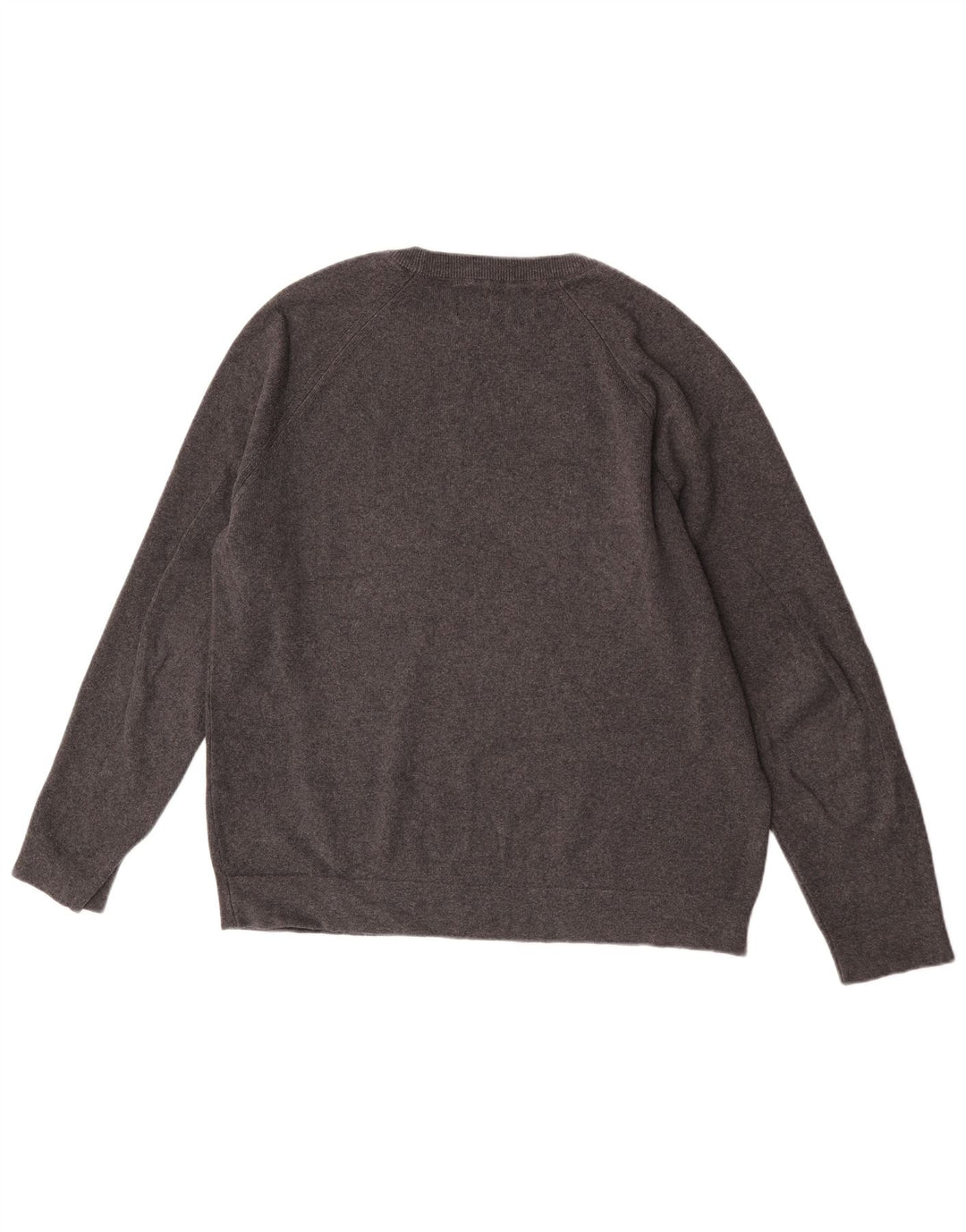 Zara Mens Crew Neck Jumper Sweater Large Grey Flecked Cotton