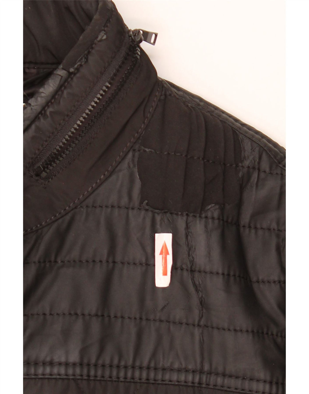 ZARA Mens Hooded Quilted Jacket UK 38 Medium Black