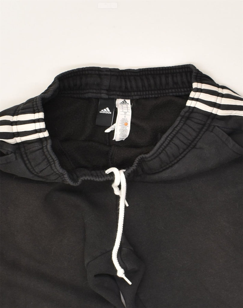 ADIDAS Womens Tracksuit Trousers Joggers UK 10 Small Black Cotton | Vintage Adidas | Thrift | Second-Hand Adidas | Used Clothing | Messina Hembry 