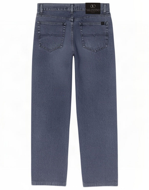 Valentino Mens Straight Jeans W34 L29 Blue