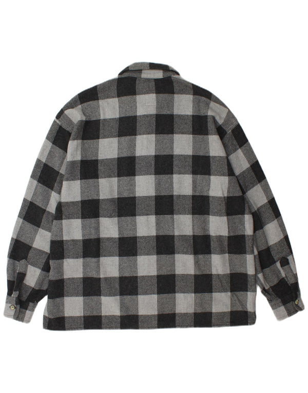 Rifle Mens Lumberjack Flannel Shirt 2XL Grey Gingham