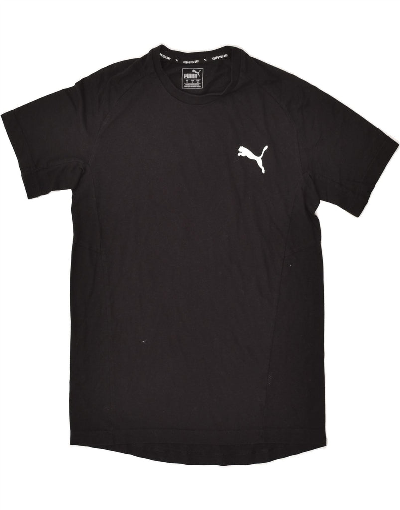 PUMA Mens T-Shirt Top Medium Black Cotton | Vintage Puma | Thrift | Second-Hand Puma | Used Clothing | Messina Hembry 