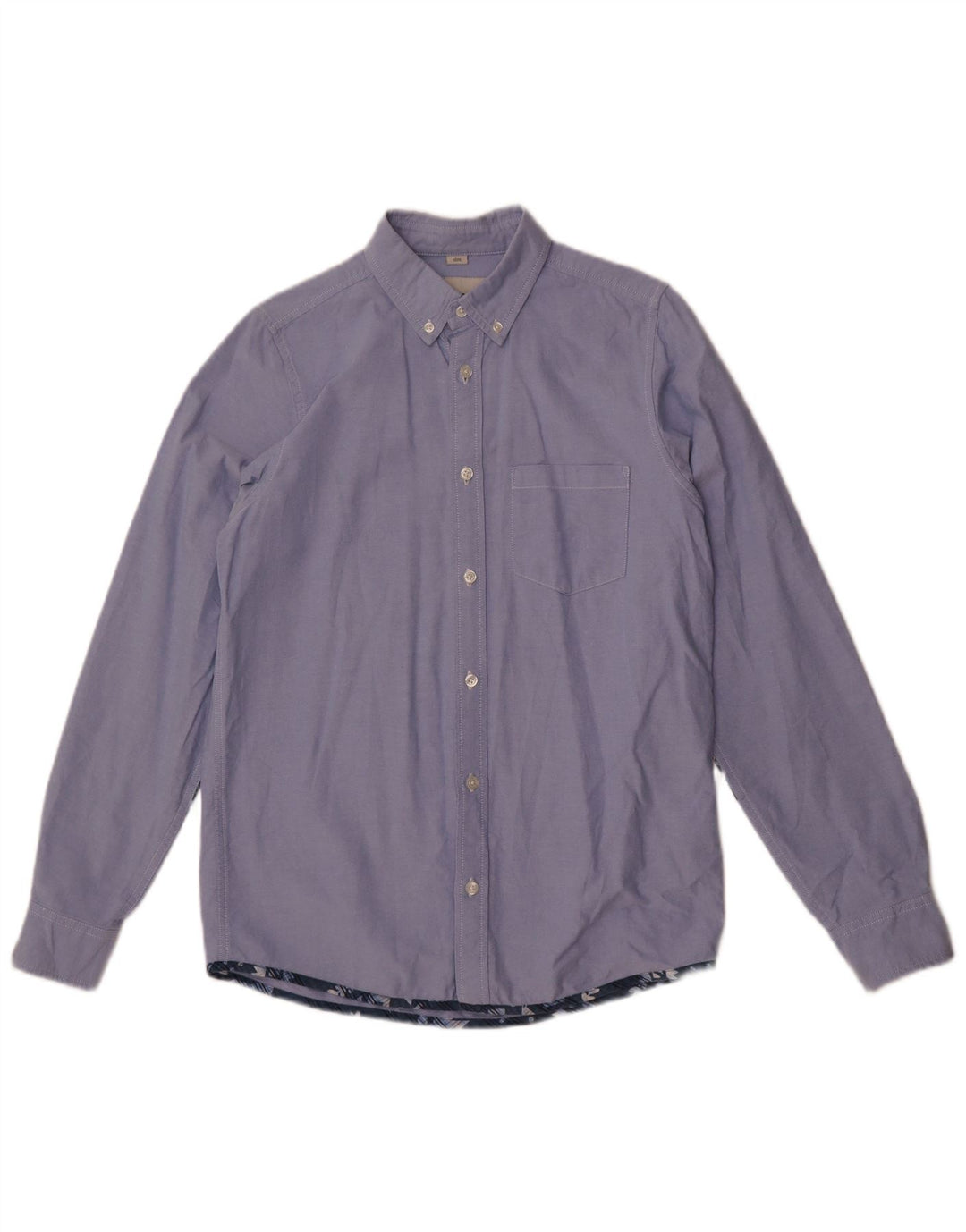Carhartt Mens Slim Shirt Small Blue Colourblock Cotton