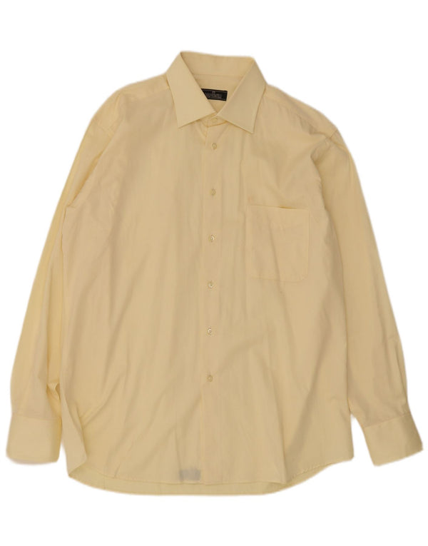 Carlo Pignatelli Mens Shirt Size 43 17 XL Yellow Cotton