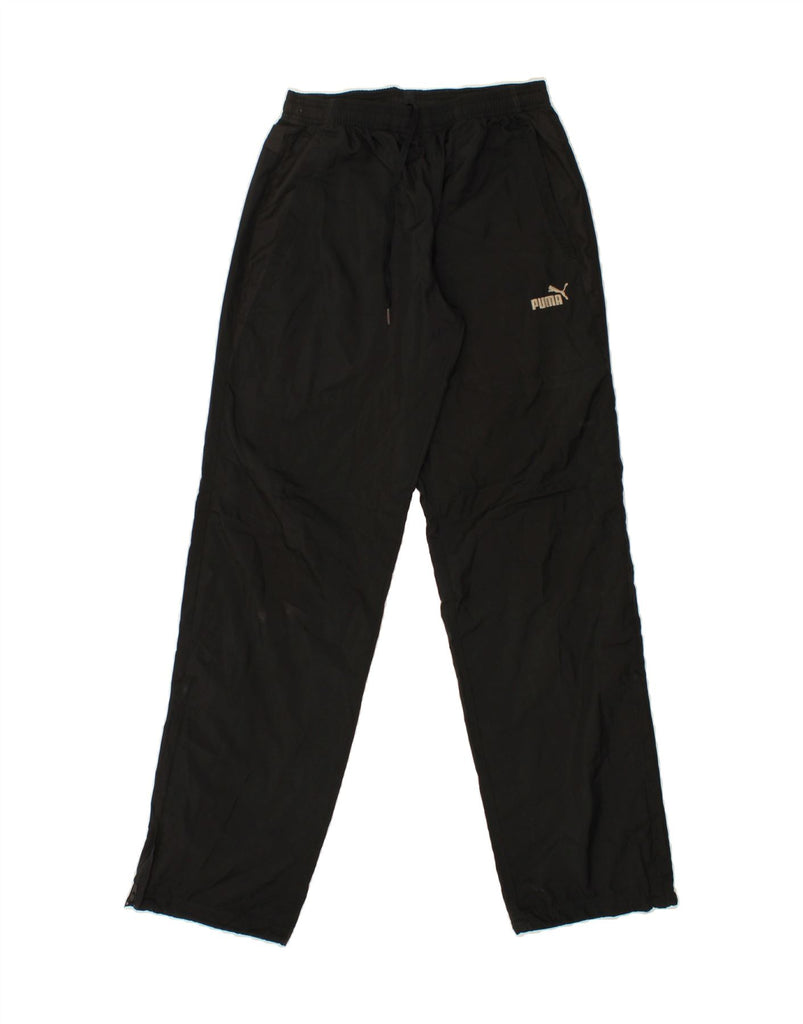 PUMA Mens Tracksuit Trousers Small Black Polyester | Vintage Puma | Thrift | Second-Hand Puma | Used Clothing | Messina Hembry 