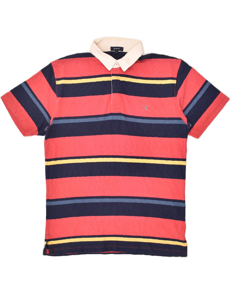 GANT Mens Polo Shirt XL Pink Striped Cotton | Vintage Gant | Thrift | Second-Hand Gant | Used Clothing | Messina Hembry 