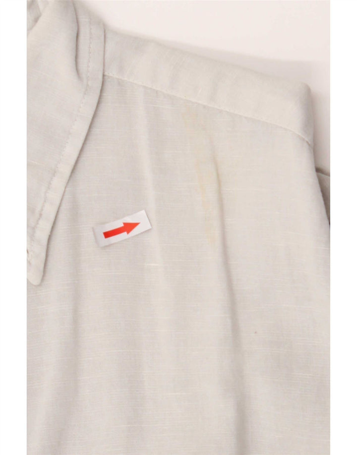 Murphy & Nye Mens Shirt Large Off White Cotton