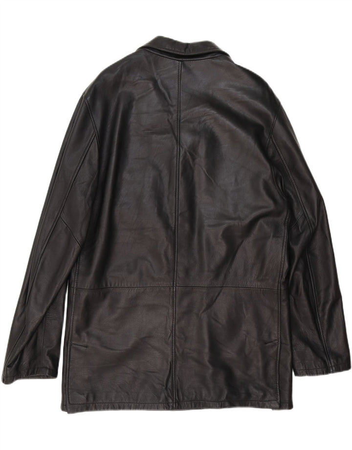 Conbipel Mens Leather Jacket IT 52 Large Black Leather