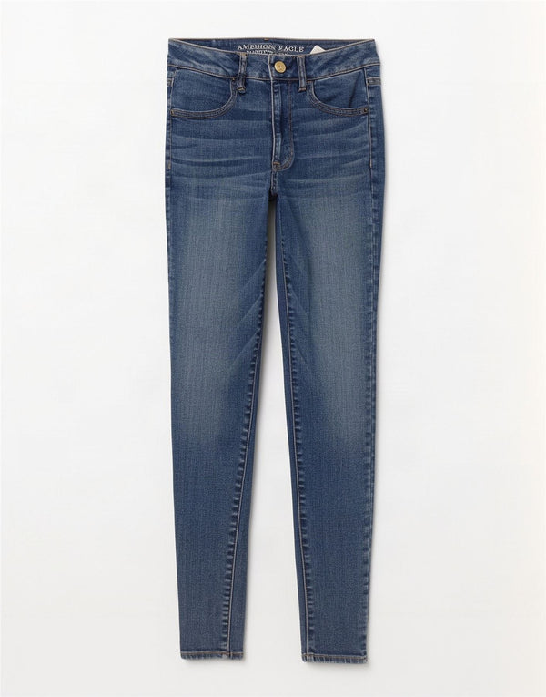 American Eagle Womens Super Strech Jegging Jeans UK 6 XS W26 L30 Blue