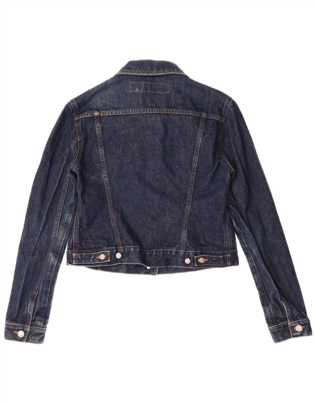 GUESS Womens Crop Denim Jacket UK 10 Small Blue Cotton
