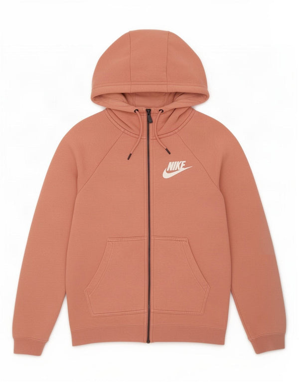 Nike Womens Hoodie Jumper UK 10 Small Pink Cotton