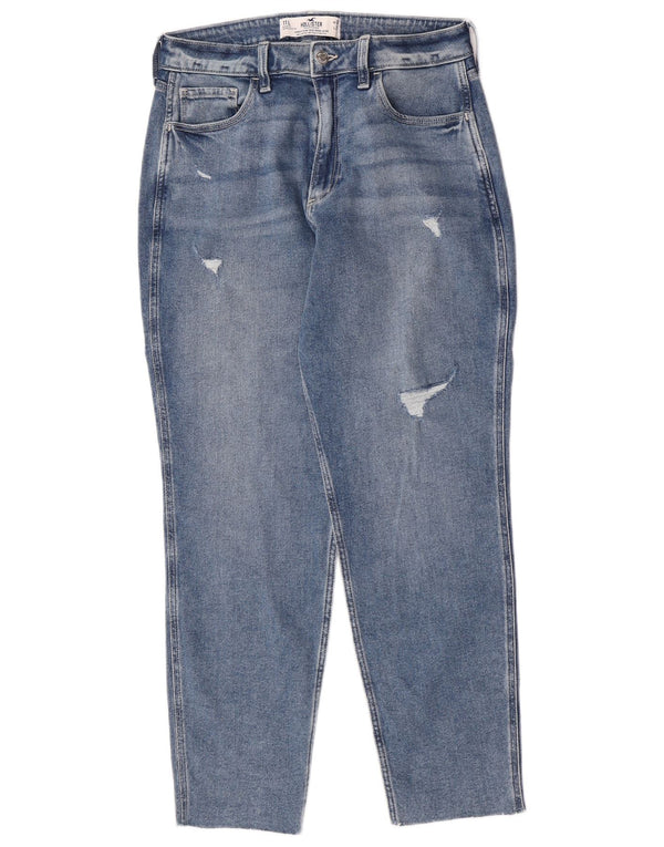 Hollister Womens Mom Distressed Curvy High Waist Jeans W30 L29 Blue