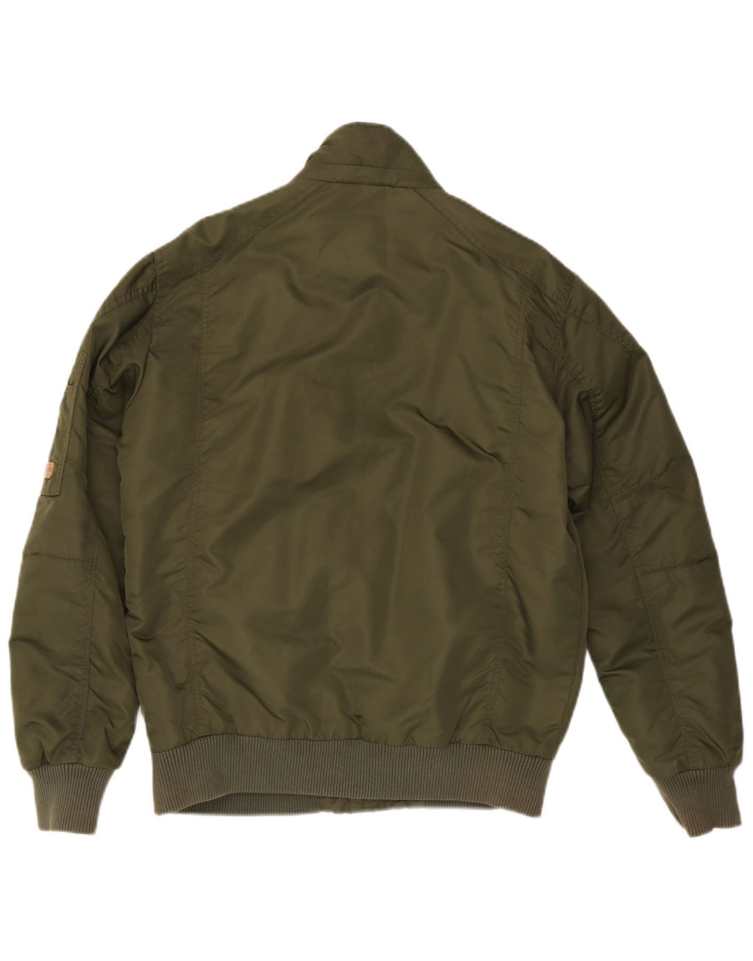 Jack & Jones Mens Bomber Jacket UK 38 Medium Khaki Nylon