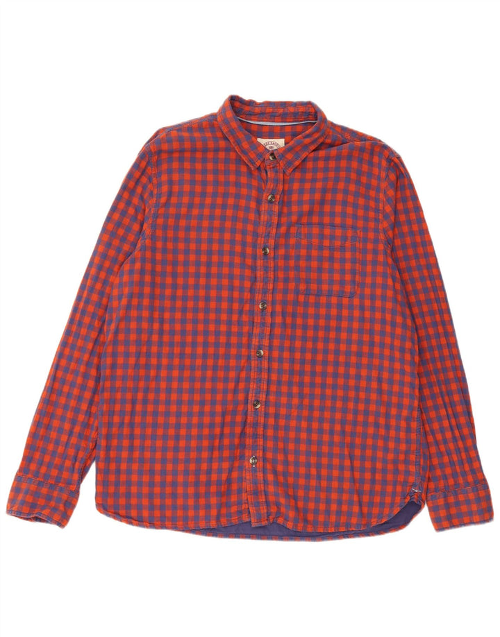 Fat Face Mens Shirt XL Red Gingham Cotton
