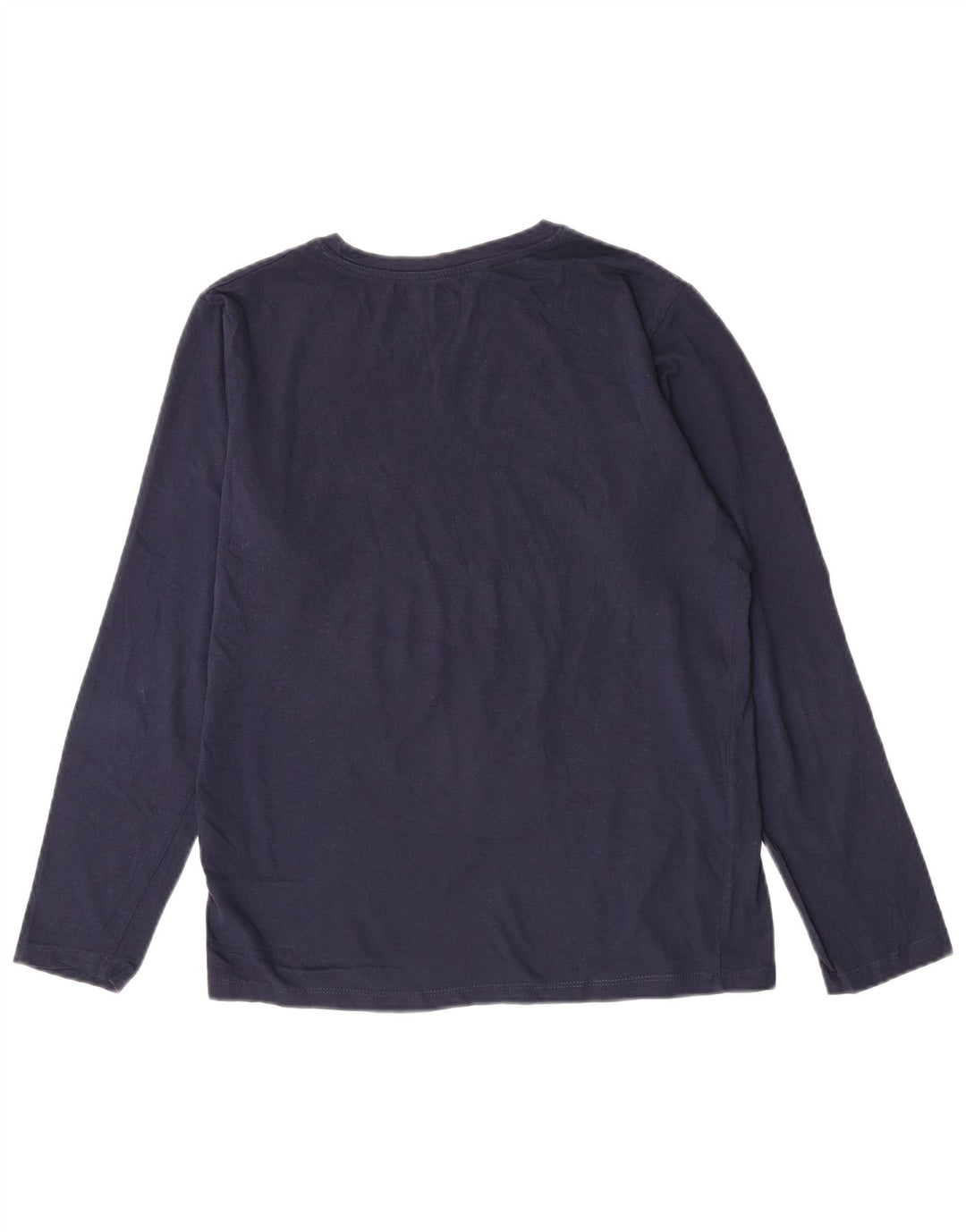 Jack & Jones Mens Graphic Top Long Sleeve Small Navy Blue Cotton