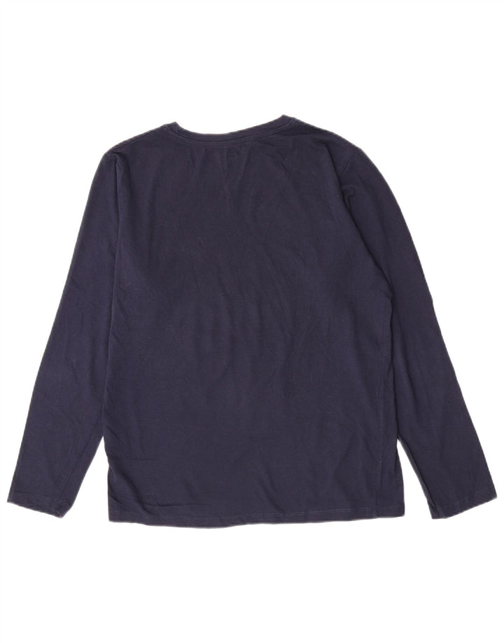 Jack & Jones Mens Graphic Top Long Sleeve Small Navy Blue Cotton