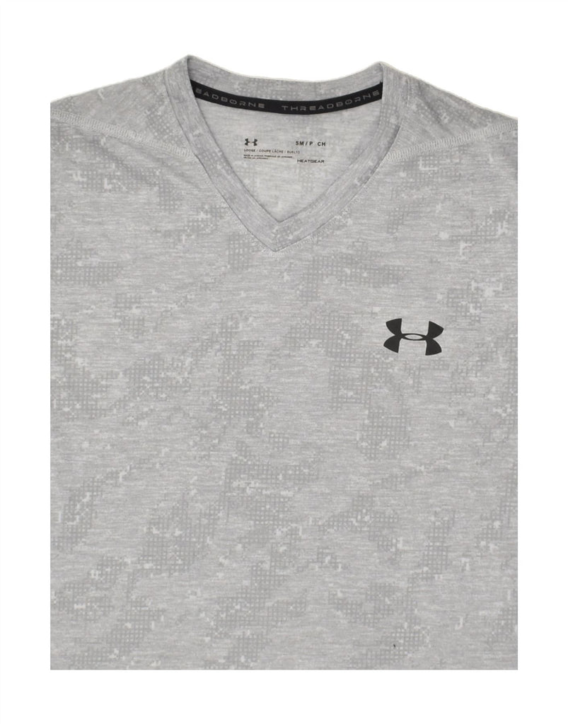 UNDER ARMOUR Mens T-Shirt Top Small Grey Polyester | Vintage Under Armour | Thrift | Second-Hand Under Armour | Used Clothing | Messina Hembry 