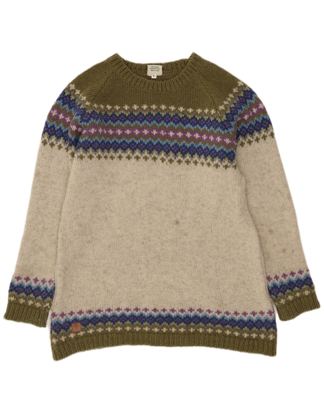 Pachamama Womens Boat Neck Jumper Sweater UK 16 Large Multicoloured