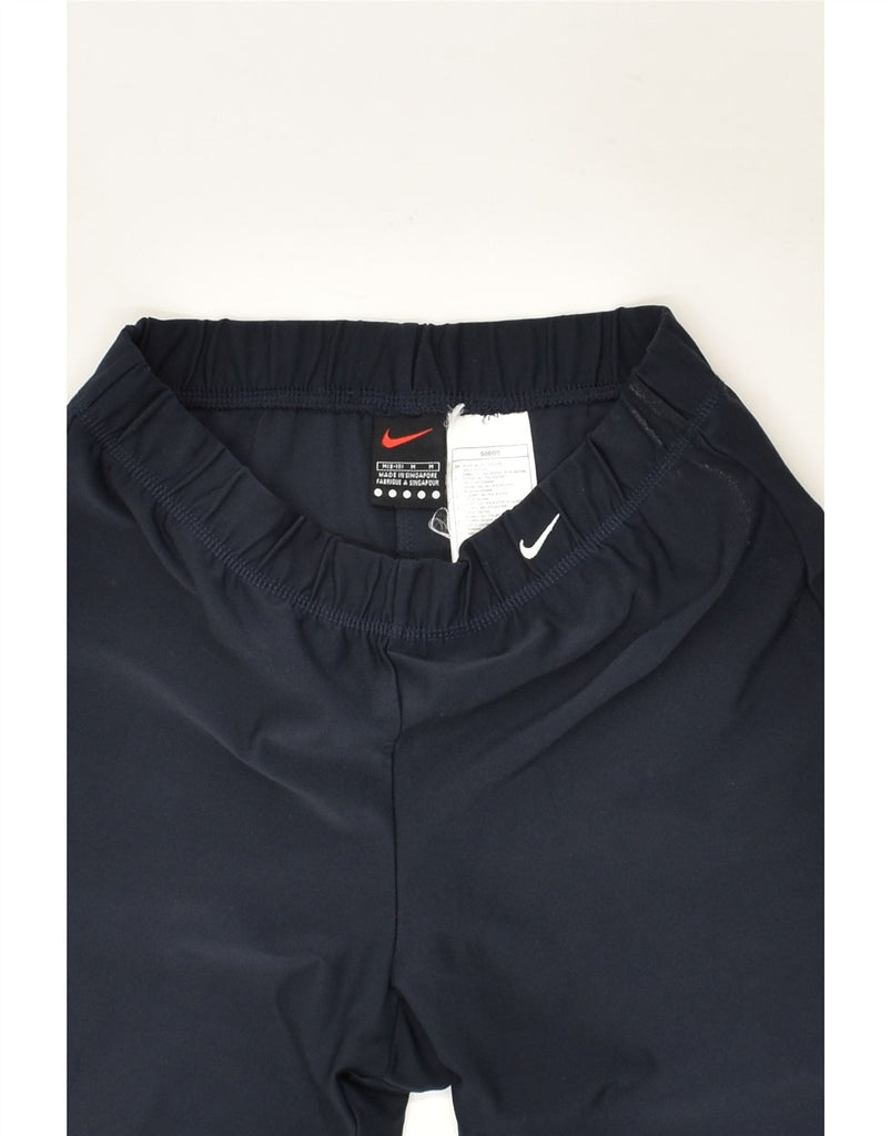 NIKE Womens Tracksuit Trousers Size 8/10 Medium Navy Blue Polyester | Vintage Nike | Thrift | Second-Hand Nike | Used Clothing | Messina Hembry 