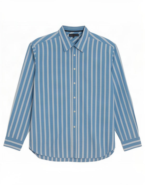 Tommy Hilfiger Mens Shirt XL Blue Striped Cotton