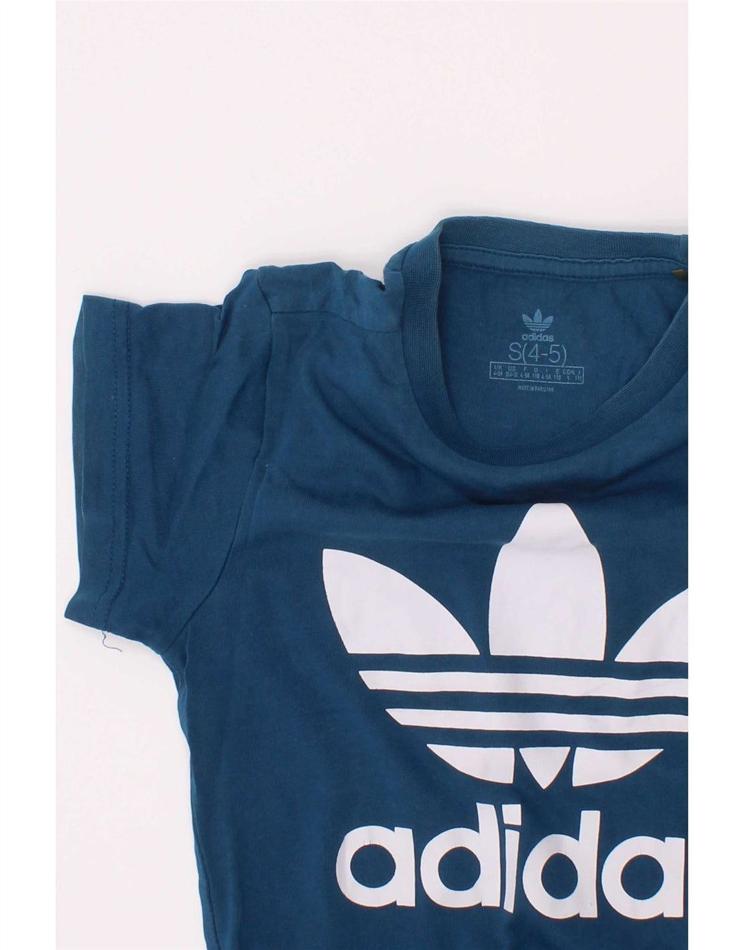 Adidas Boys Graphic T-Shirt Top 4-5 Years Small Blue