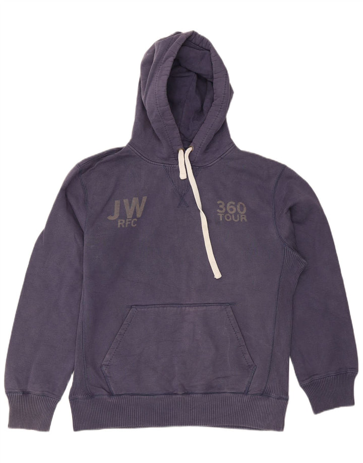 Jack Wills Mens Graphic Hoodie Jumper Medium Navy Blue Cotton