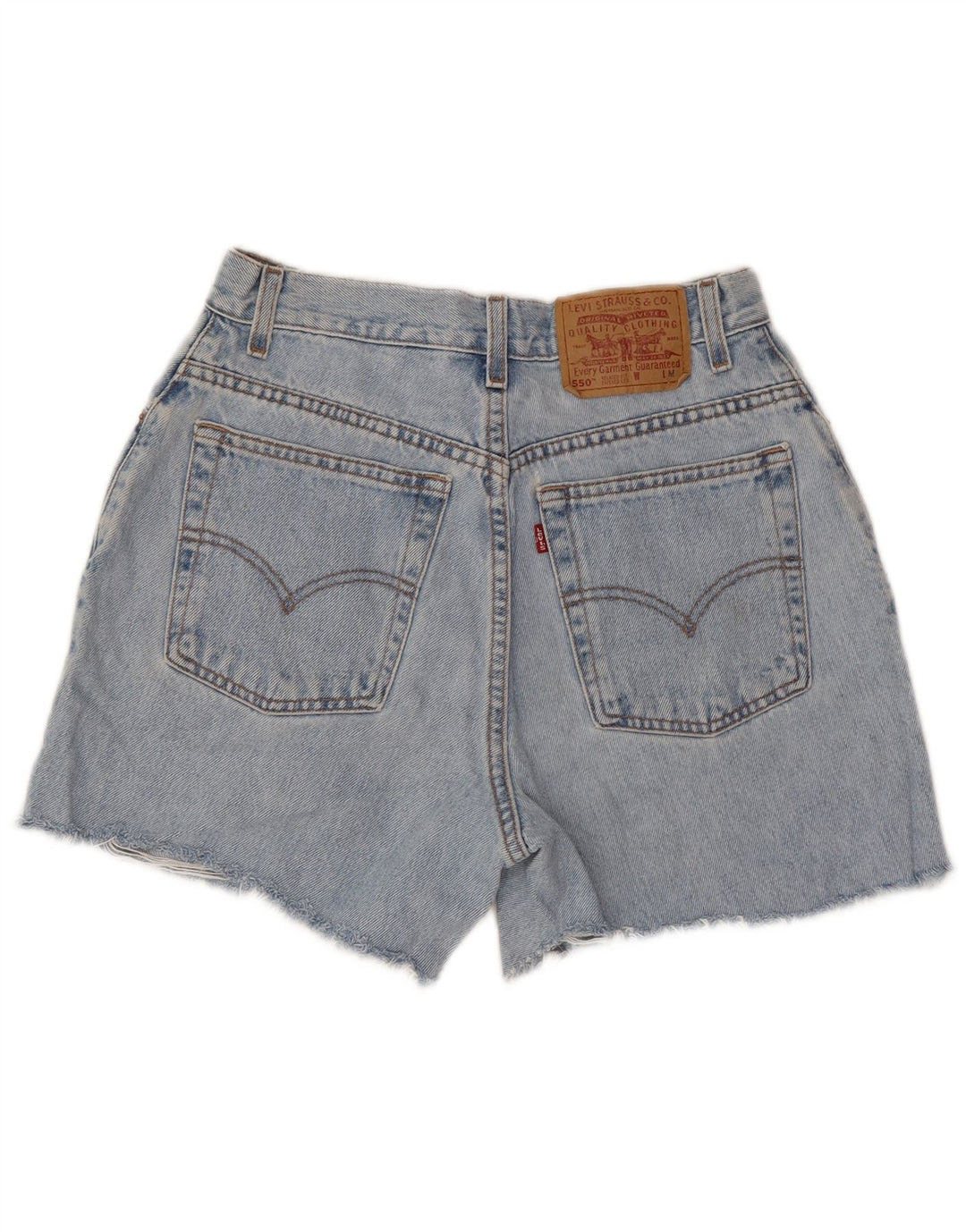 LEVI'S Womens 550 Distressed Relaxed Fit Denim Shorts Medium W28 Blue