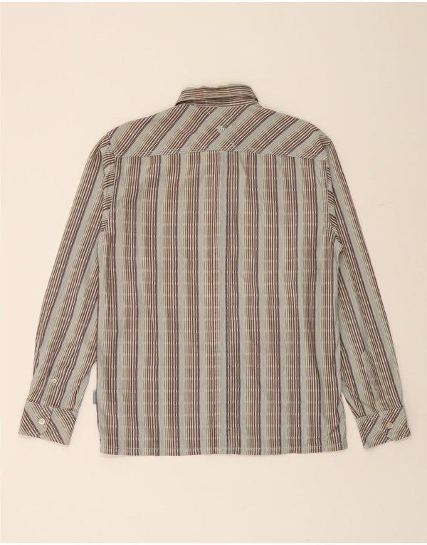 FAT FACE Mens Shirt Small Grey Striped Cotton
