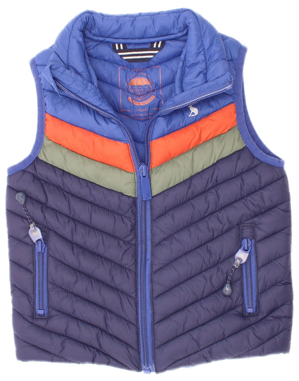 Joules Baby Boys Padded Gilet 18-24 Months Navy Blue Colourblock Polyamide
