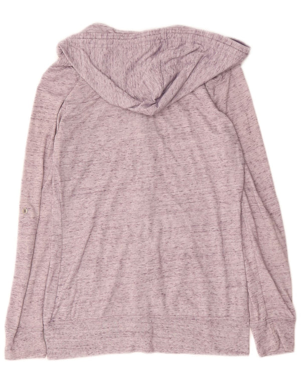 Carhartt Womens Zip Hoodie Sweater US 8/10 Medium Purple Flecked Cotton
