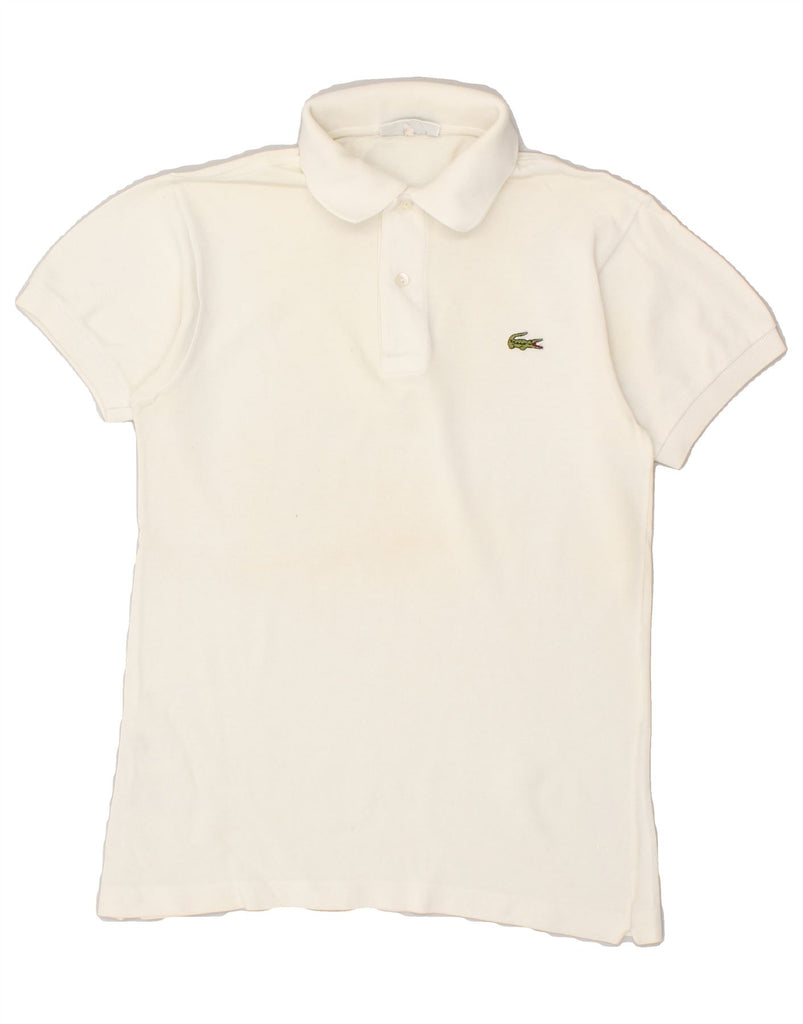 LACOSTE Mens Polo Shirt XS Off White Cotton | Vintage Lacoste | Thrift | Second-Hand Lacoste | Used Clothing | Messina Hembry 