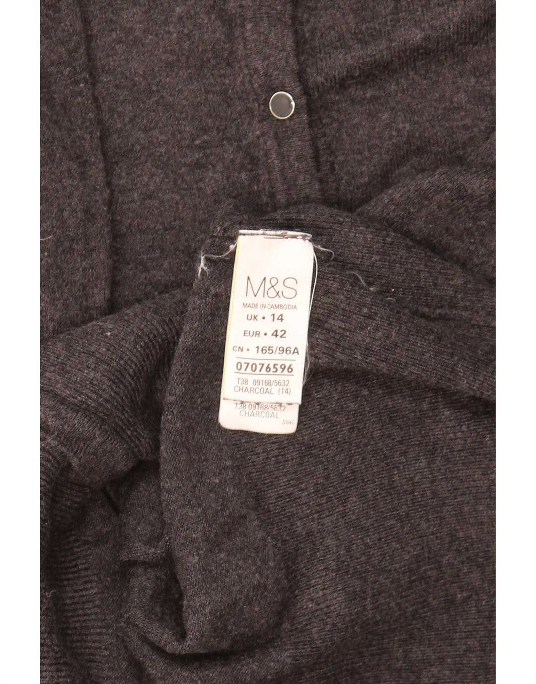 Marks & Spencer Womens Cardigan Sweater UK 14 Medium  Grey Viscose