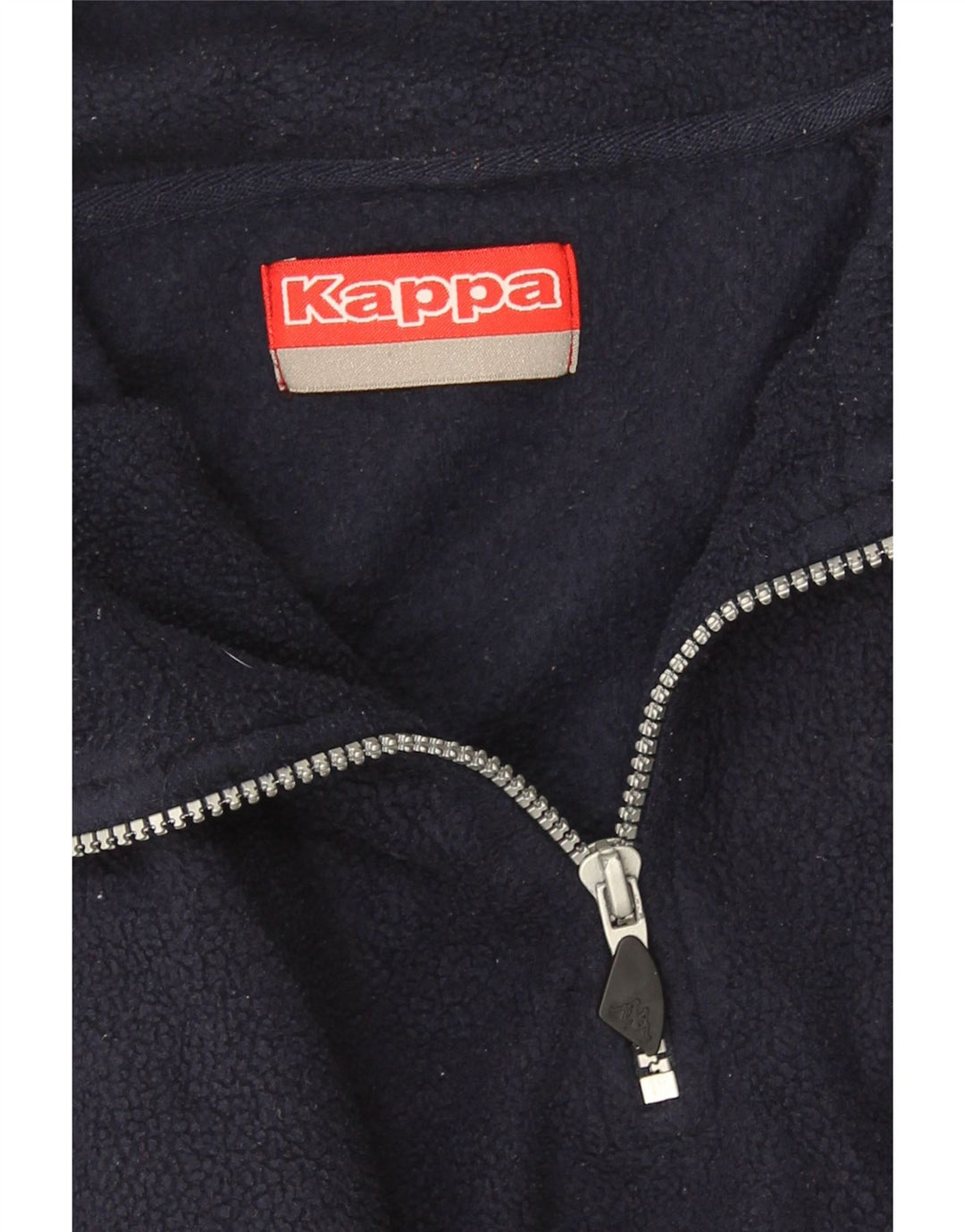 KAPPA Mens Zip Neck Fleece Jumper Medium Navy Blue