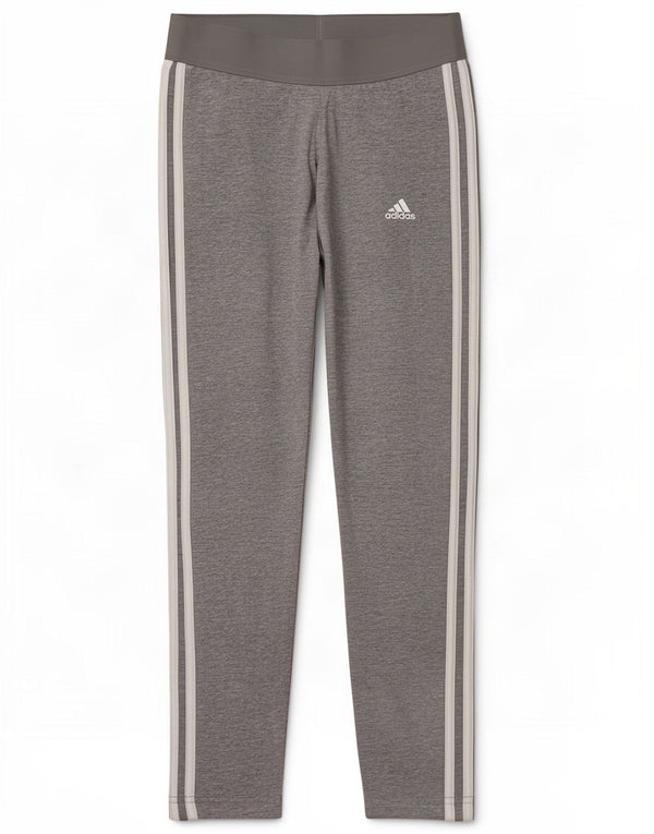 Adidas Womens Leggings UK 8/10 Small Grey Cotton