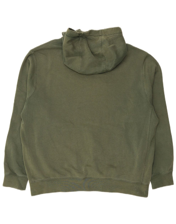 Nike Mens Hoodie Jumper Large Green Cotton