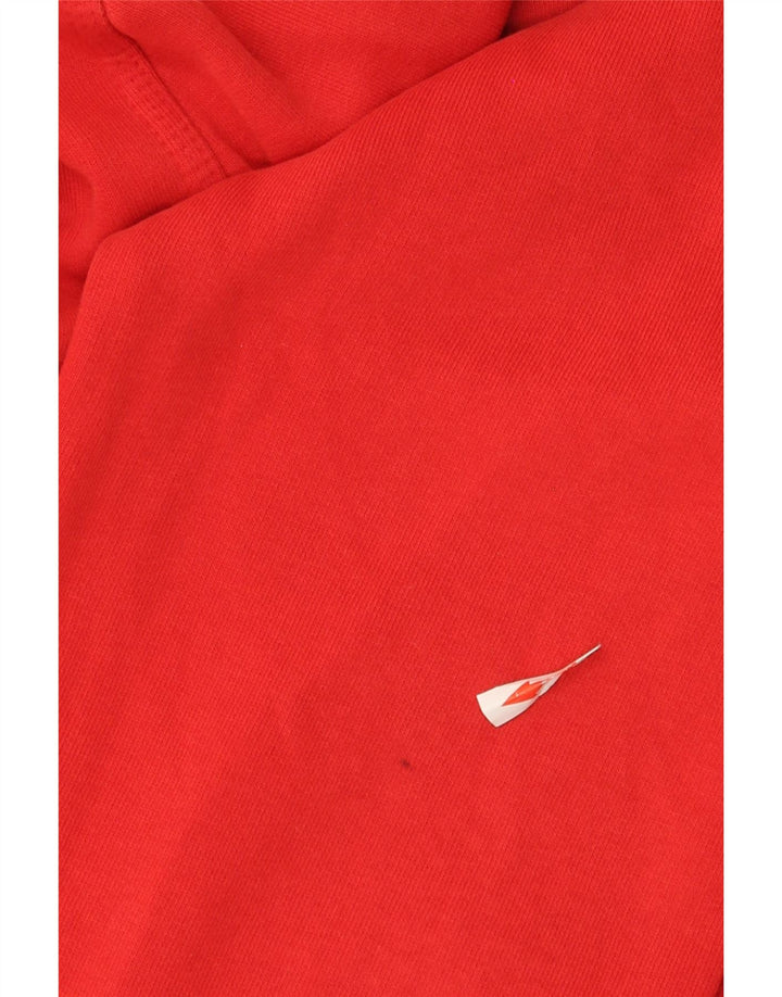 Nike Mens Hoodie Jumper Medium Red Cotton