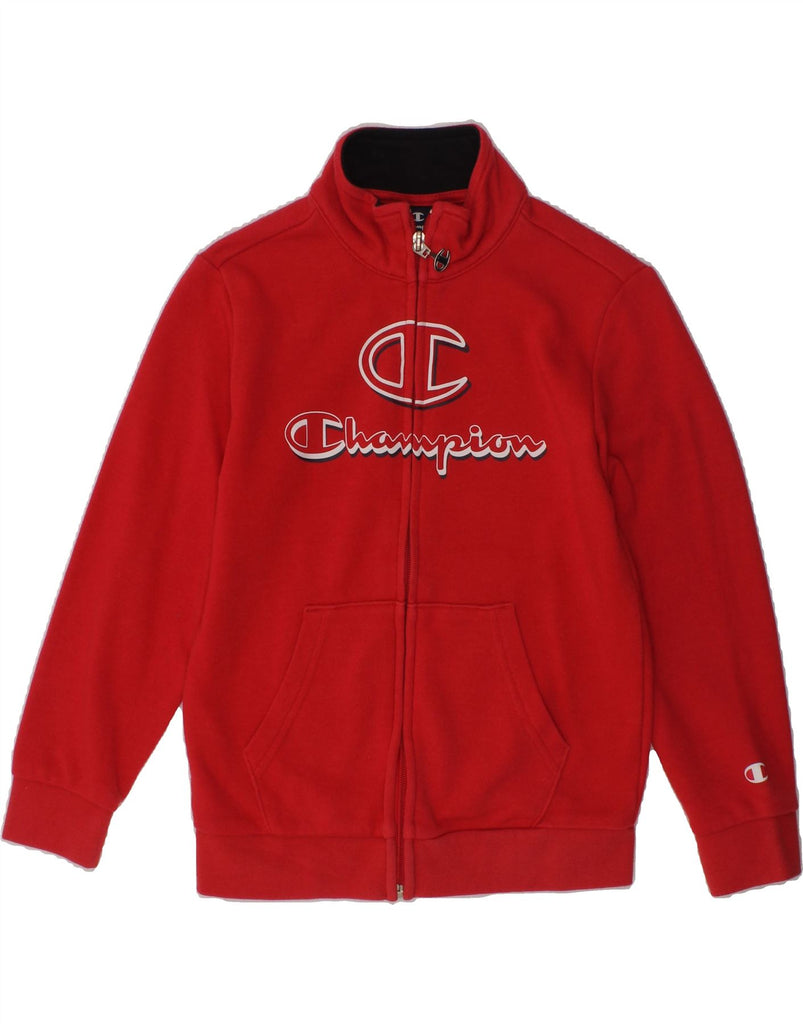 CHAMPION Boys Graphic Tracksuit Top Jacket 5-6 Years XS Red Cotton | Vintage Champion | Thrift | Second-Hand Champion | Used Clothing | Messina Hembry 