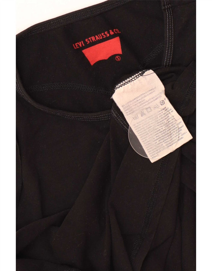 Levi's Womens T-Shirt Top UK 10 Small Black Cotton
