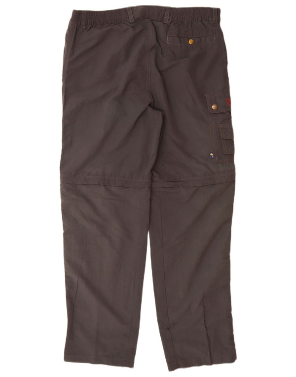 Fjall Raven Mens Straight Cargo Trousers IT 50 Large W36 L31 Grey Polyamide