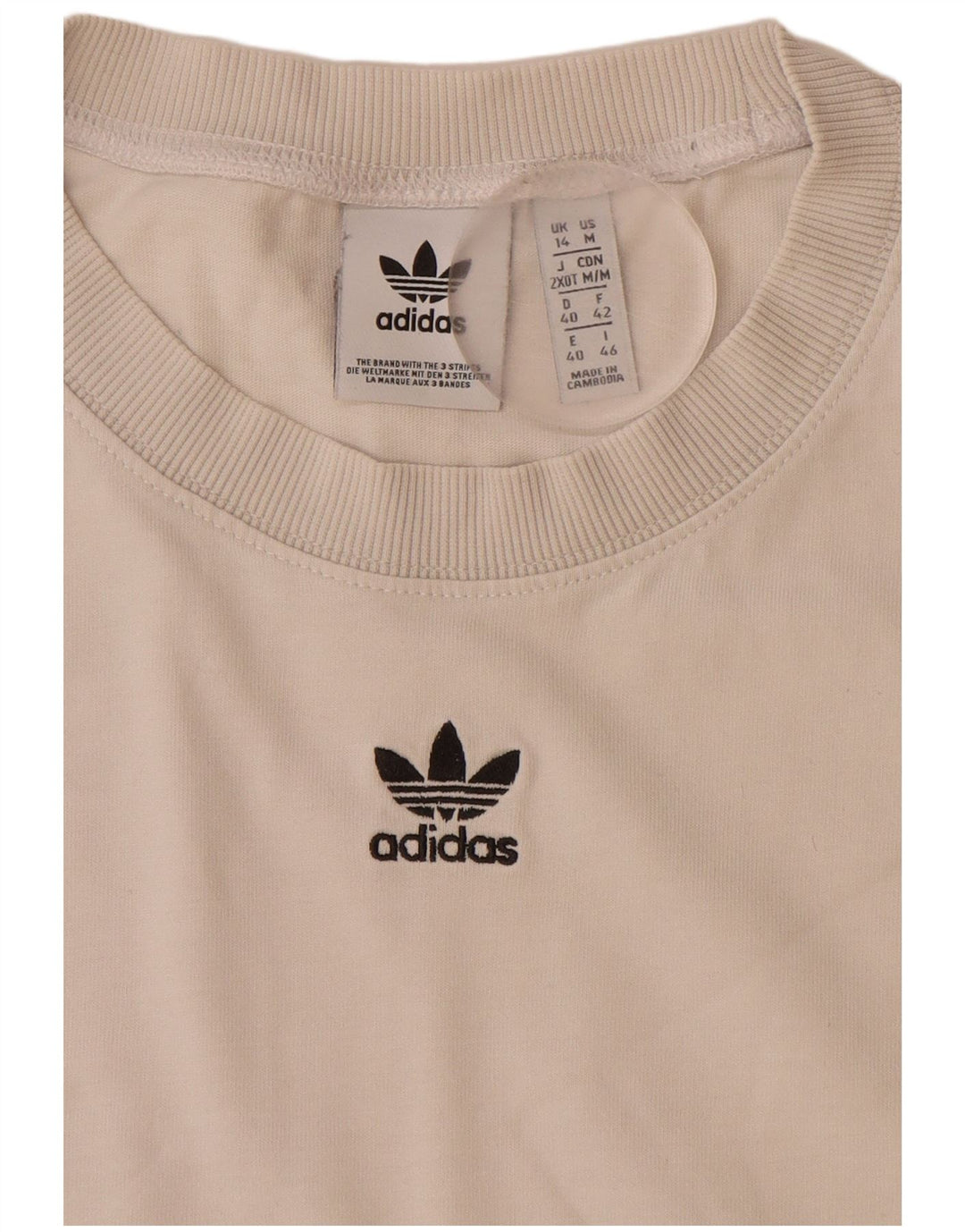 ADIDAS Womens Graphic T-Shirt Top UK 14 Large White