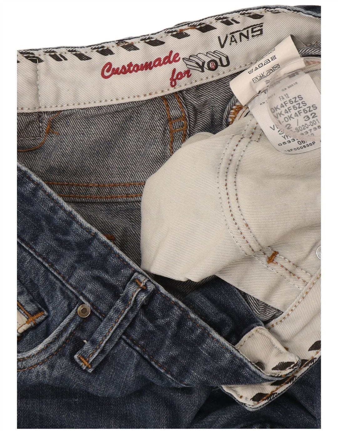 Vans Mens Straight Jeans W32 L32 Blue Cotton