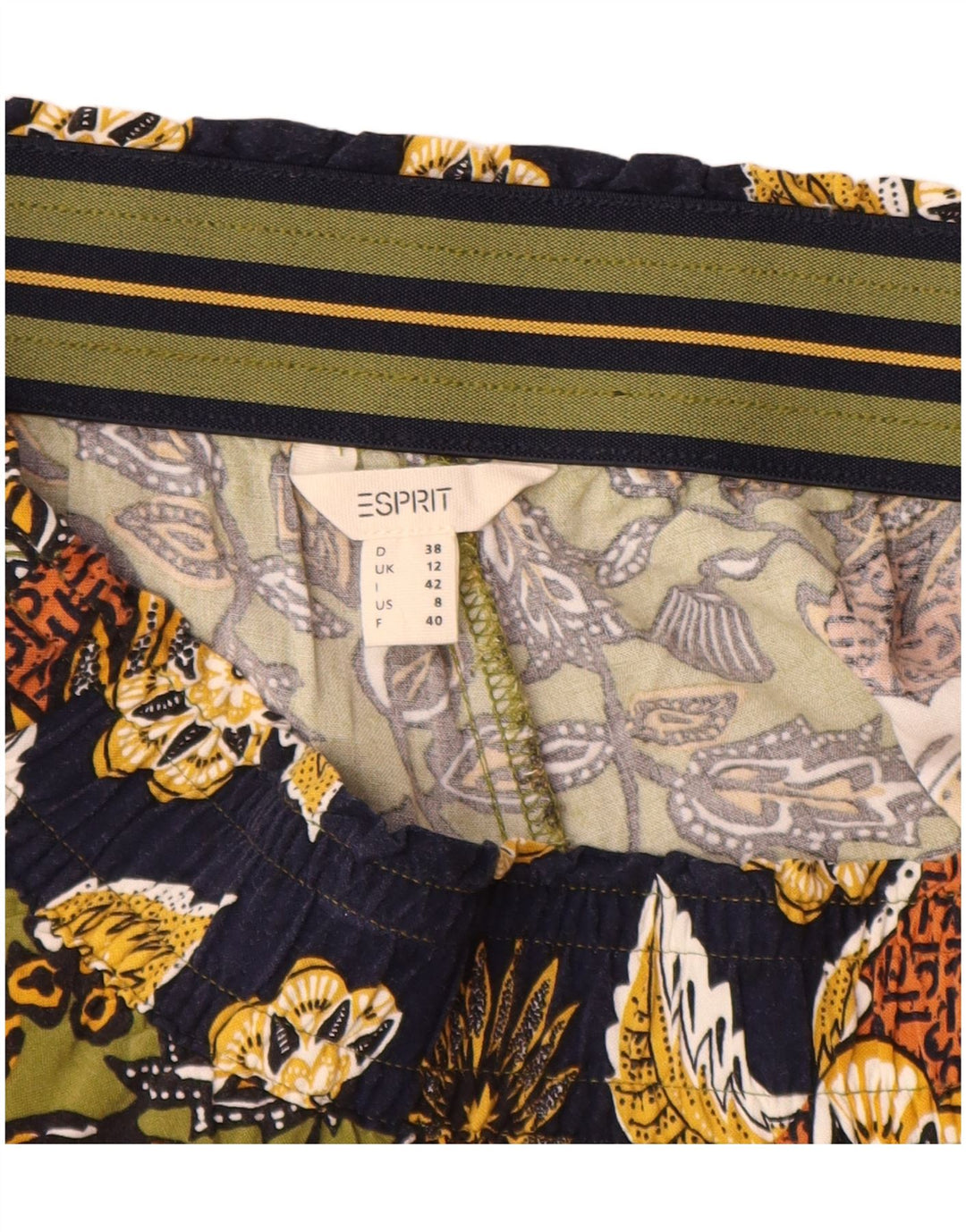 Esprit Womens Trousers UK 12 Medium W30 L30 Multicoloured Floral Viscose