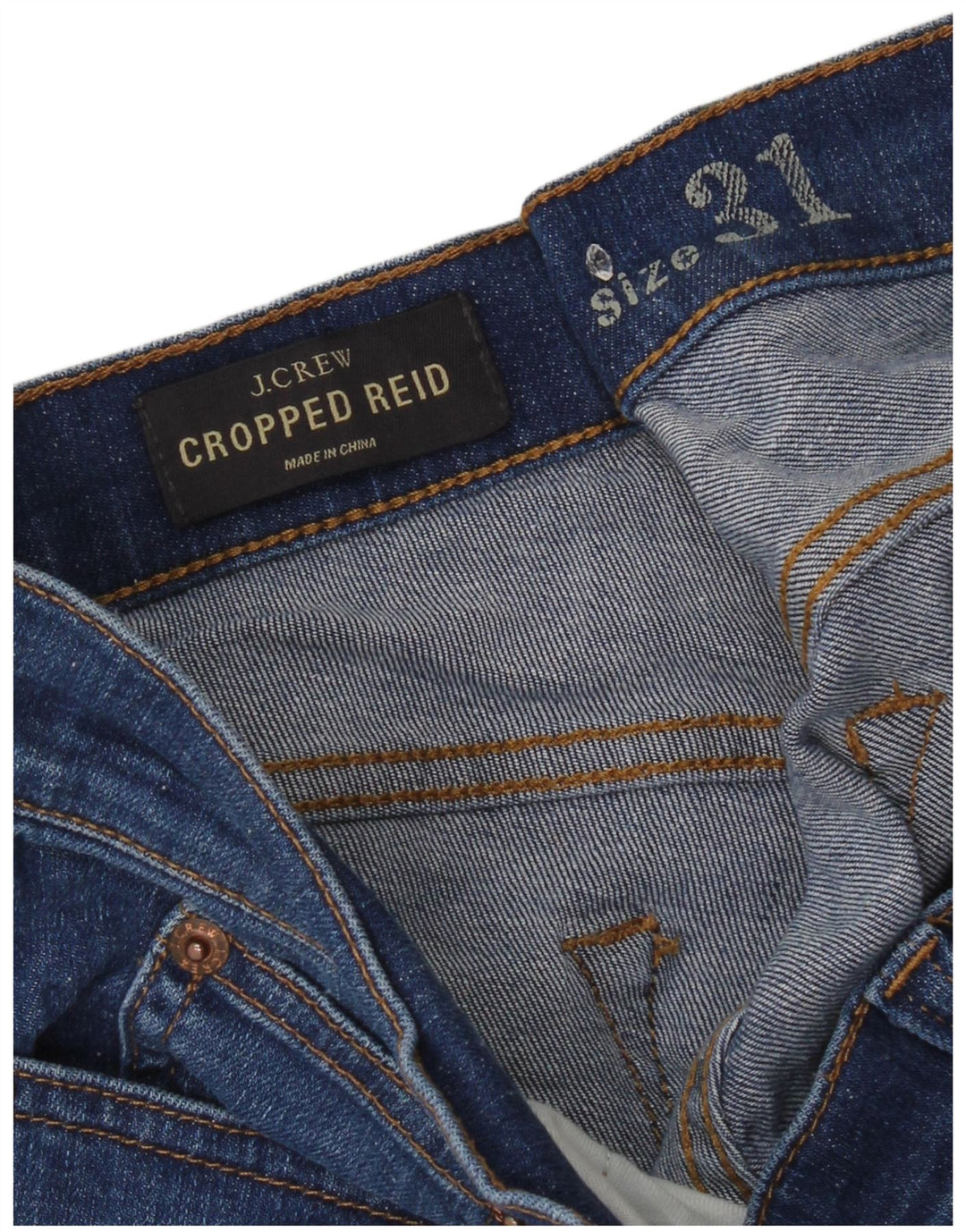J. Crew Womens Reid Cropped Jeans W31 L26 Blue