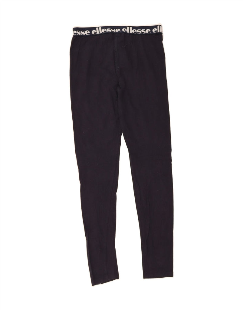 ELLESSE Girls Graphic Leggings 13-14 Years  Navy Blue Cotton Vintage Ellesse and Second-Hand Ellesse from Messina Hembry 