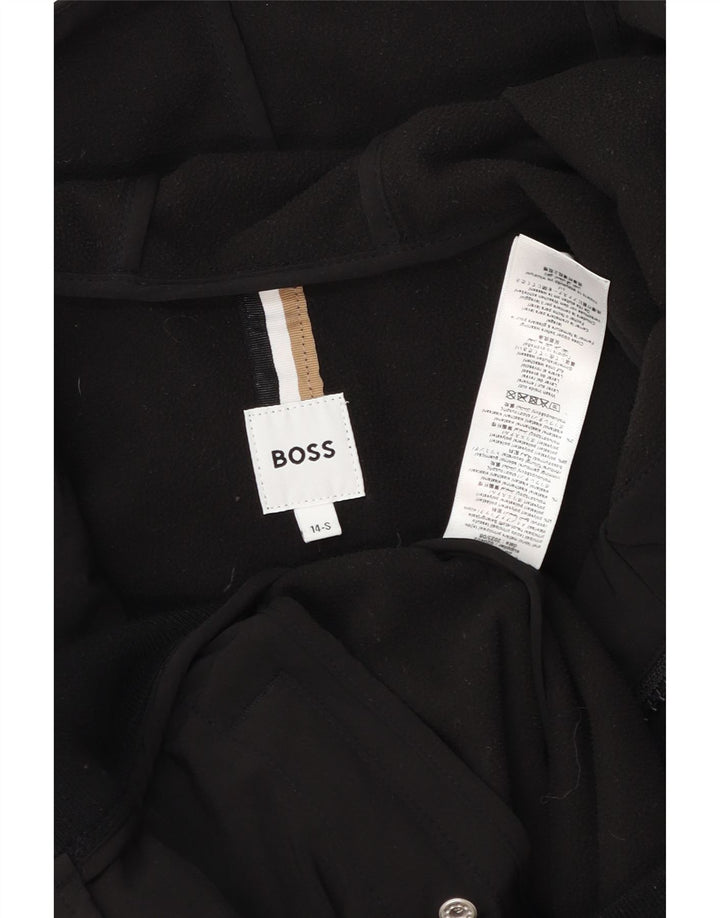 Hugo Boss Boys Hooded Bomber Jacket 13-14 Years Small Black Striped