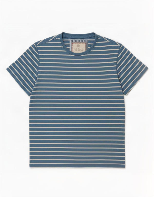 Fat Face Mens T-Shirt Top Medium Blue Striped Cotton