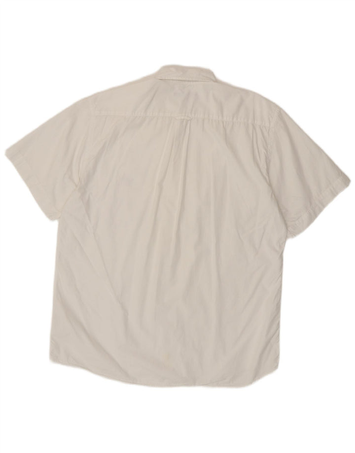 Gant Mens Regular Fit Short Sleeve Shirt Large White Cotton
